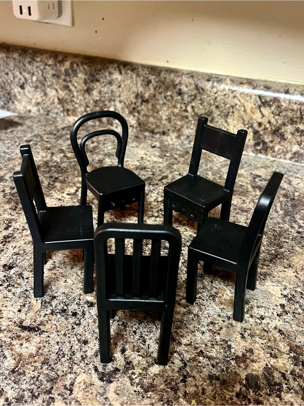 IKEA Black Mini Chair Wall Hooks Set